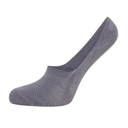 Dark Grey - Back - Soxy Womens-Ladies Bamboo Liner Socks (Pack of 6)