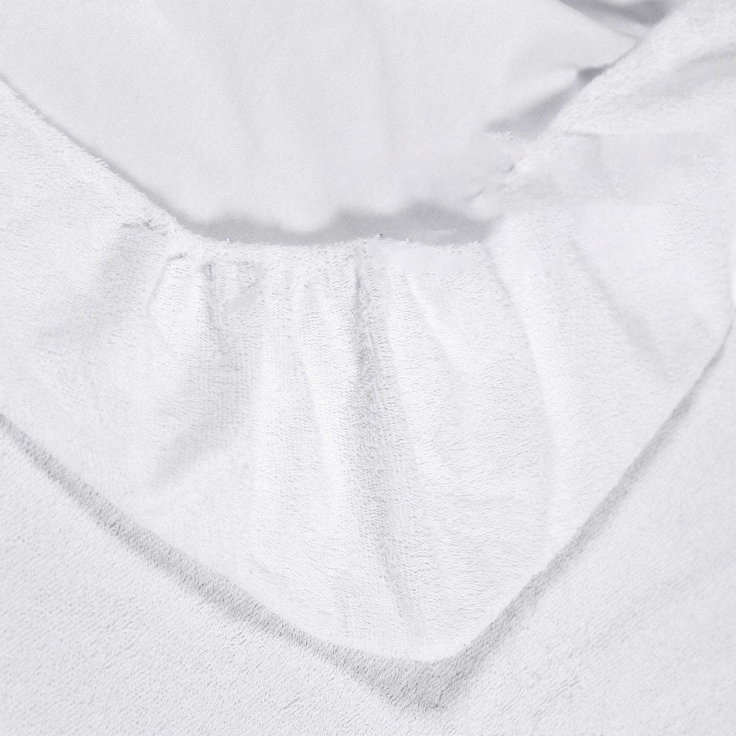 White - Side - K Collection Terrycloth Mattress Protector