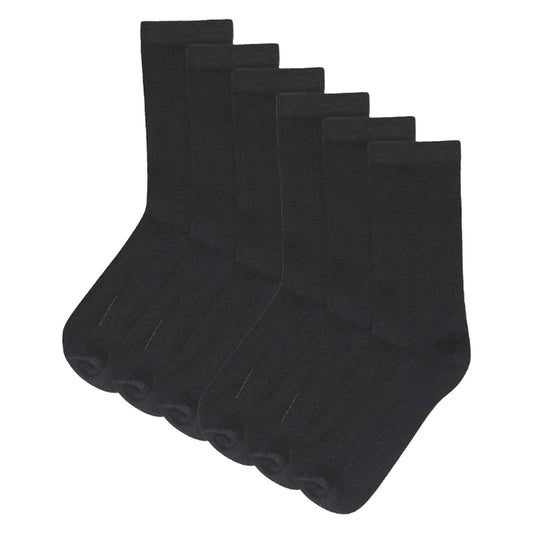 Black - Front - Soxy Childrens-Kids Cotton Socks (Pack of 12)