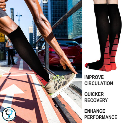 Multicoloured - Side - Public Dealz Mens Compression Socks
