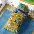 Multicoloured - Side - K Collection Champion Road Track Panel Duvet Set