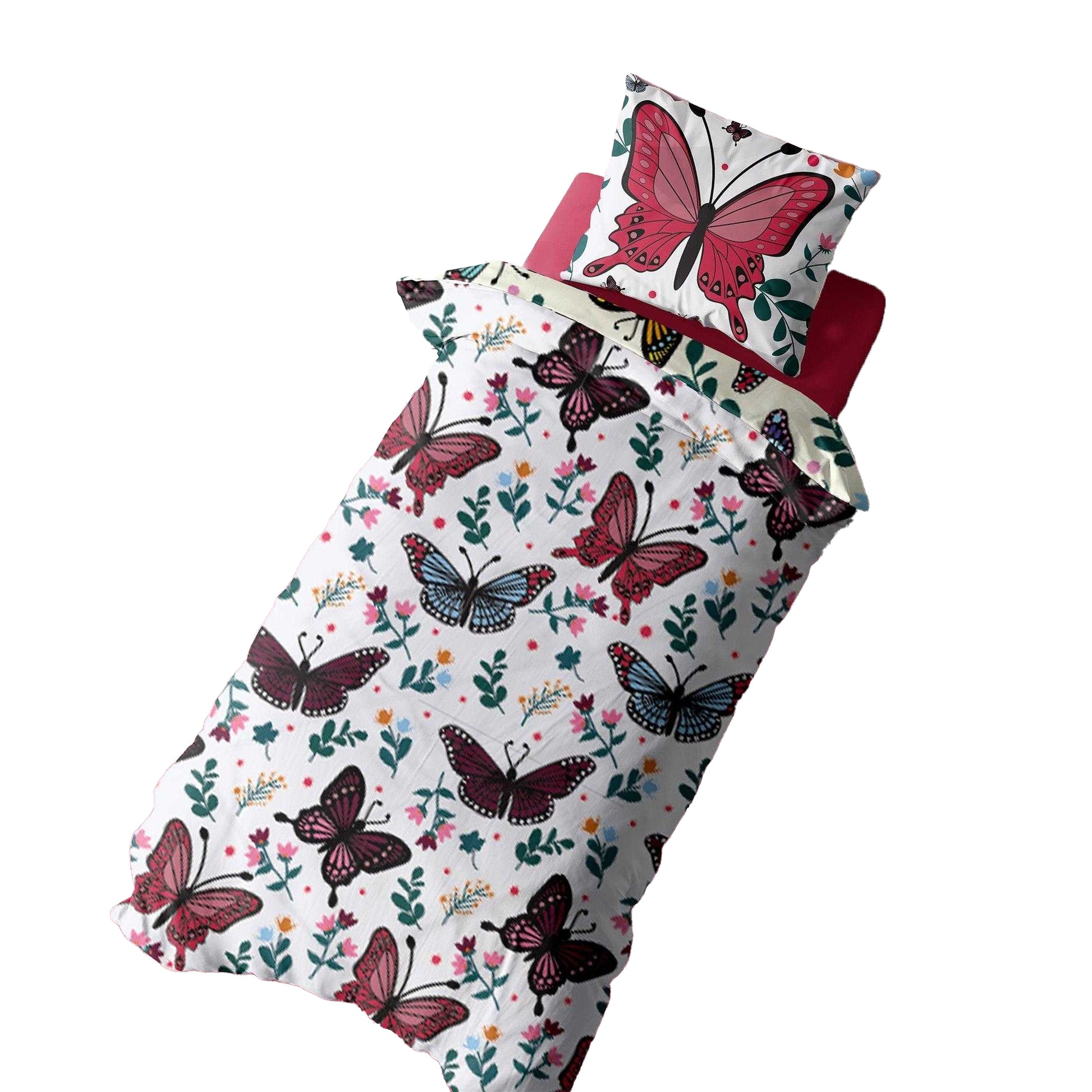 Multicoloured - Side - K Collection Rotary Butterfly Duvet Set