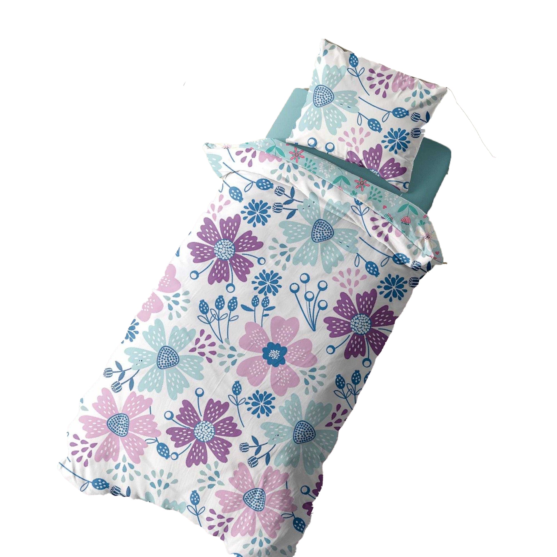 Multicoloured - Back - K Collection Rotary Floral Panelled Duvet Set