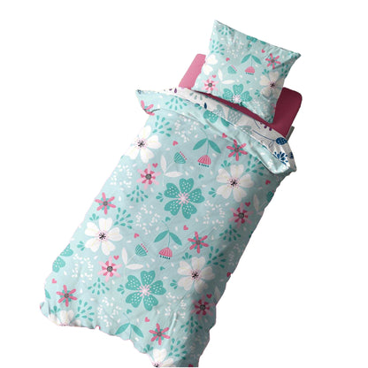 Multicoloured - Front - K Collection Rotary Floral Panelled Duvet Set
