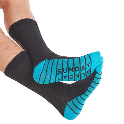 Multicoloured - Pack Shot - Public Dealz Mens Days Of The Week Cotton Socks (Pack of 7)