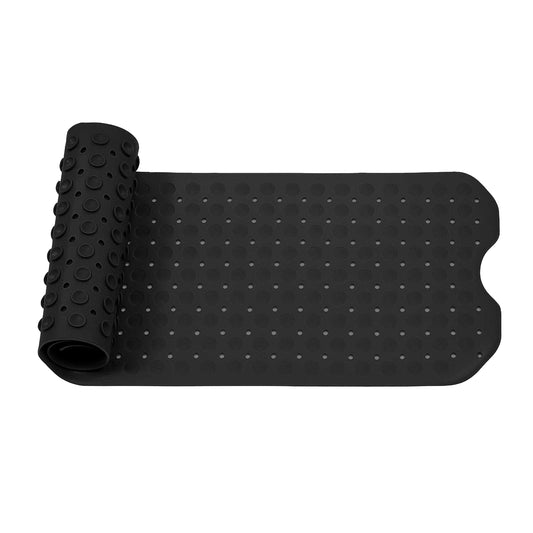Black - Front - K Collection Premium Rubber Shower Mat