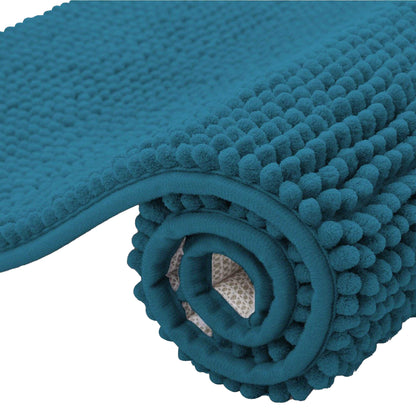 Teal - Front - K Collection Chenille Bath Mat