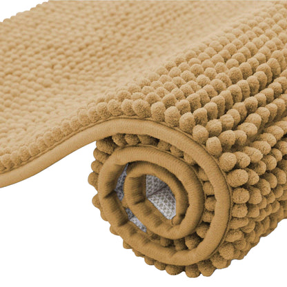 Beige - Front - K Collection Chenille Bath Mat