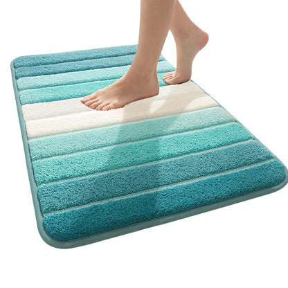 Turquoise - Back - K Collection Microfibre Bath Mat