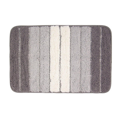 Grey - Front - K Collection Microfibre Bath Mat