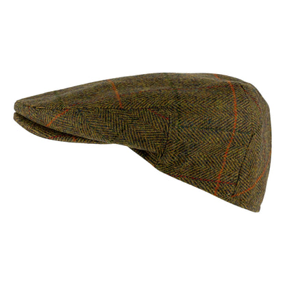 Brown - Side - Jack Pyke Childrens-Kids Tweed Flat Cap