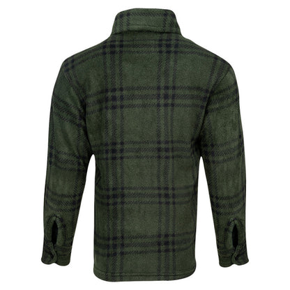 Green - Back - Jack Pyke Childrens-Kids Checked Polar Fleece Shirt