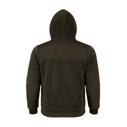 Dark Olive - Back - Jack Pyke Mens Gen 2 Sherpa Fleece Hoodie