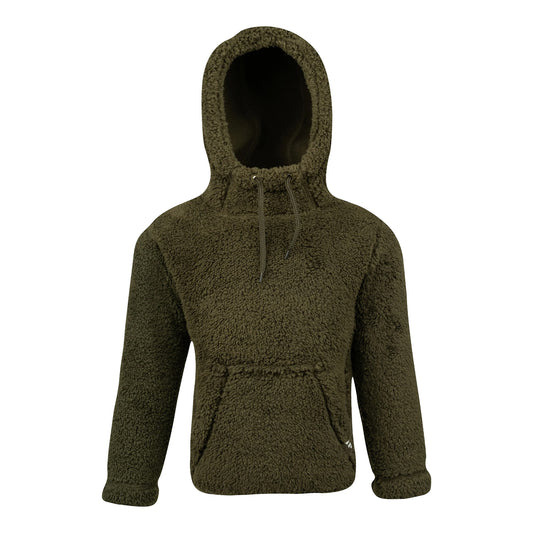 Dark Olive - Front - Jack Pyke Childrens-Kids Sherpa Fleece Hoodie