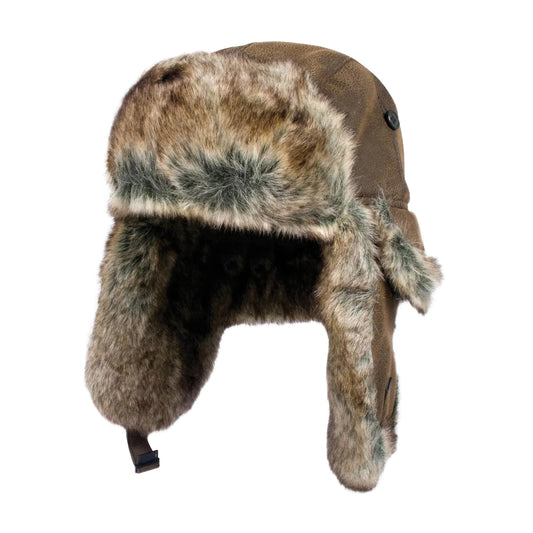 Brown - Front - Mil-Com Mens Aviator Bomber Hat