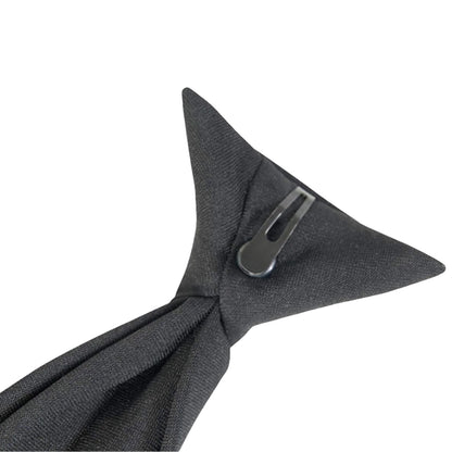 Black - Back - Viper Plain Clip-On Tie