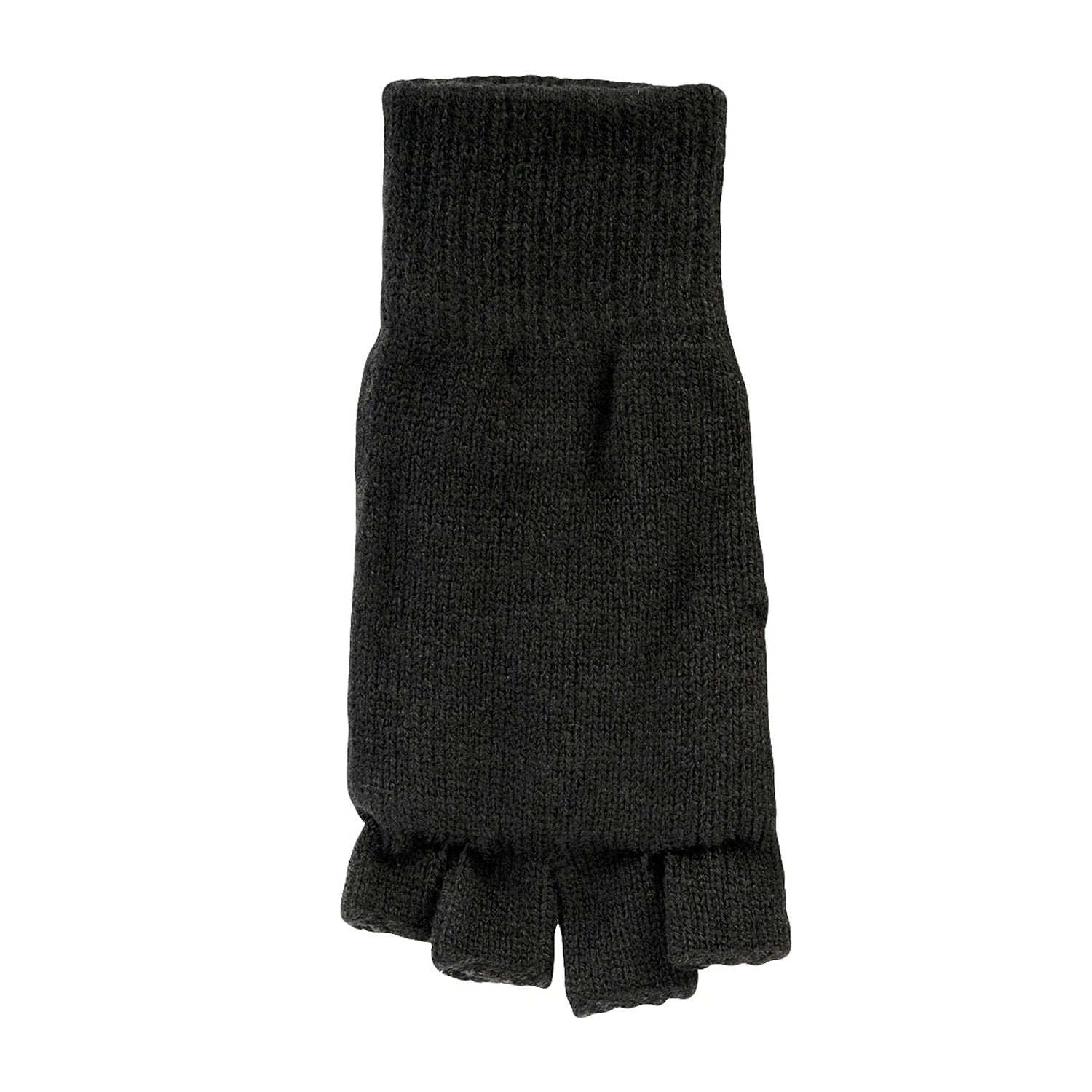 Black - Back - Jack Pyke Mens Thinsulate Plain Fingerless Gloves