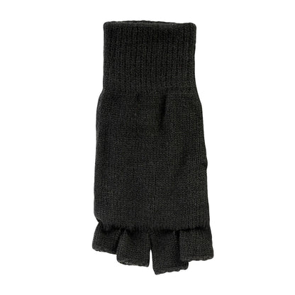 Black - Back - Jack Pyke Mens Thinsulate Plain Fingerless Gloves