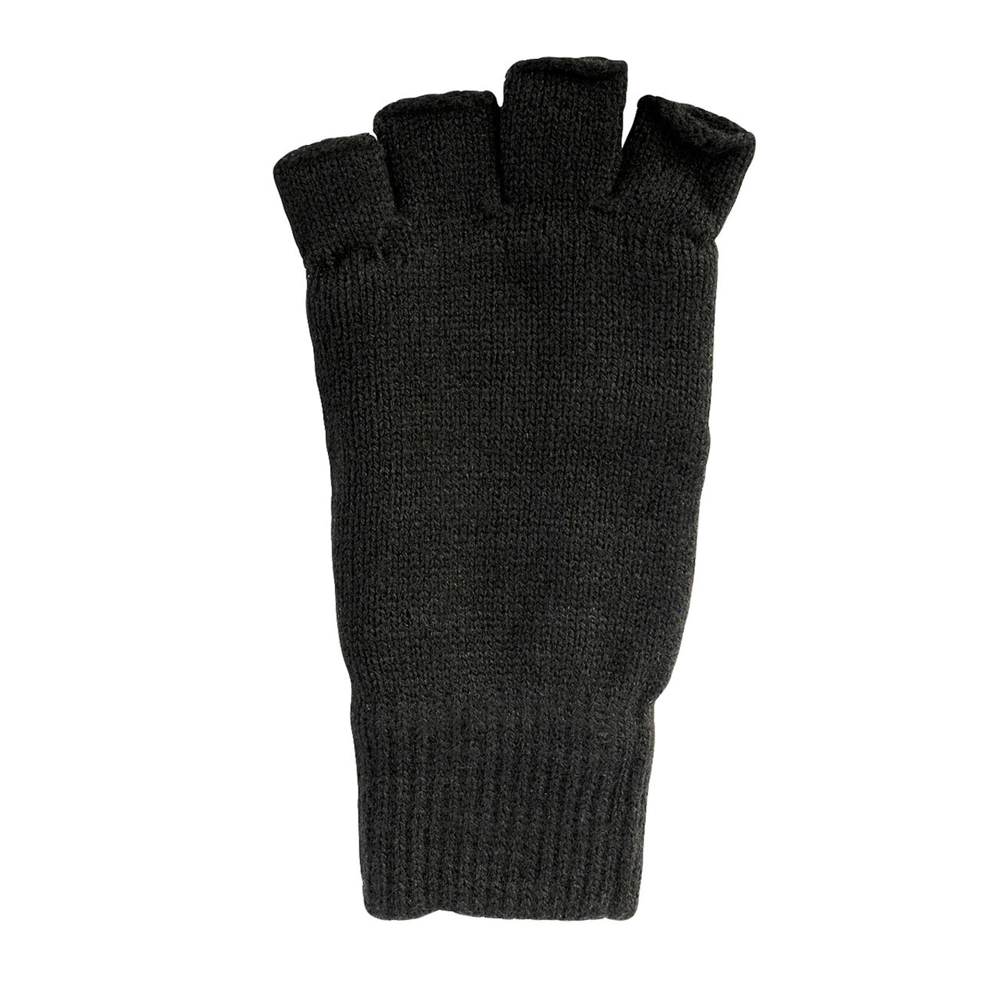 Black - Front - Jack Pyke Mens Thinsulate Plain Fingerless Gloves