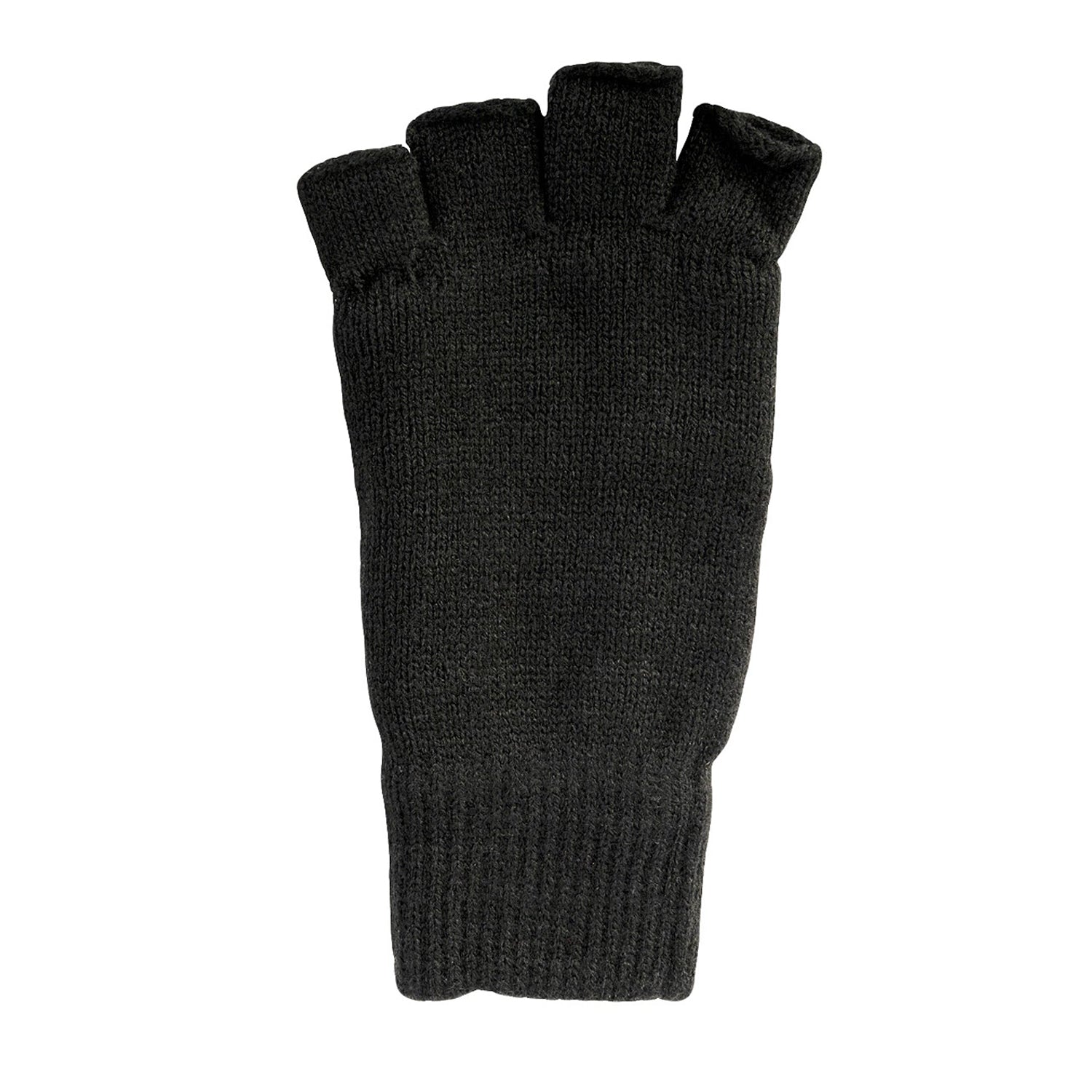 Black - Front - Jack Pyke Mens Thinsulate Plain Fingerless Gloves