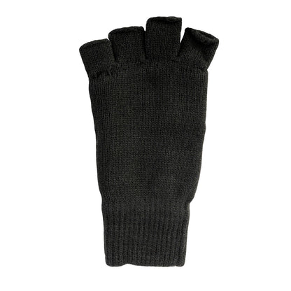 Black - Front - Jack Pyke Mens Thinsulate Plain Fingerless Gloves