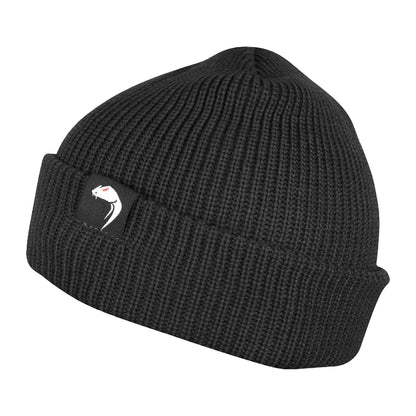 Black - Front - Viper Mens Logo Beanie