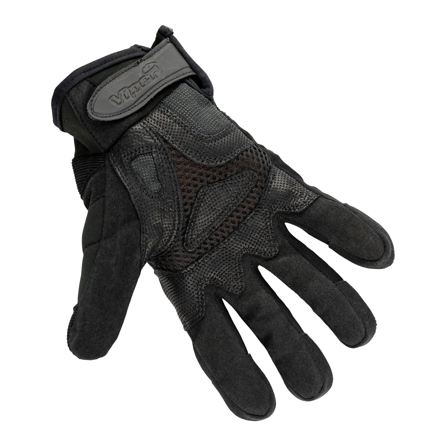 Black - Back - Viper Mens Elite Palm Grip Logo Gloves