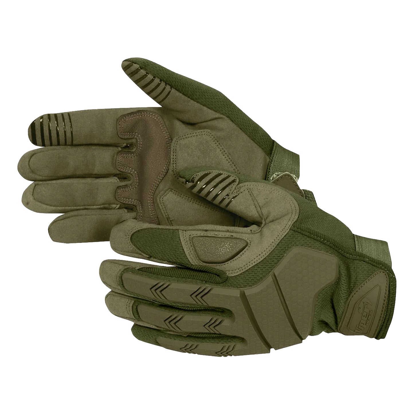 Green - Front - Viper Recon Plain Gloves