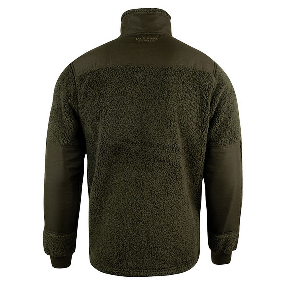 Dark Olive - Back - Jack Pyke Mens Gen 2 Sherpa Fleece Jacket