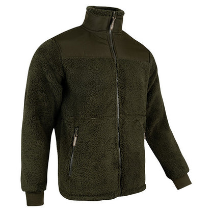 Dark Olive - Side - Jack Pyke Mens Gen 2 Sherpa Fleece Jacket