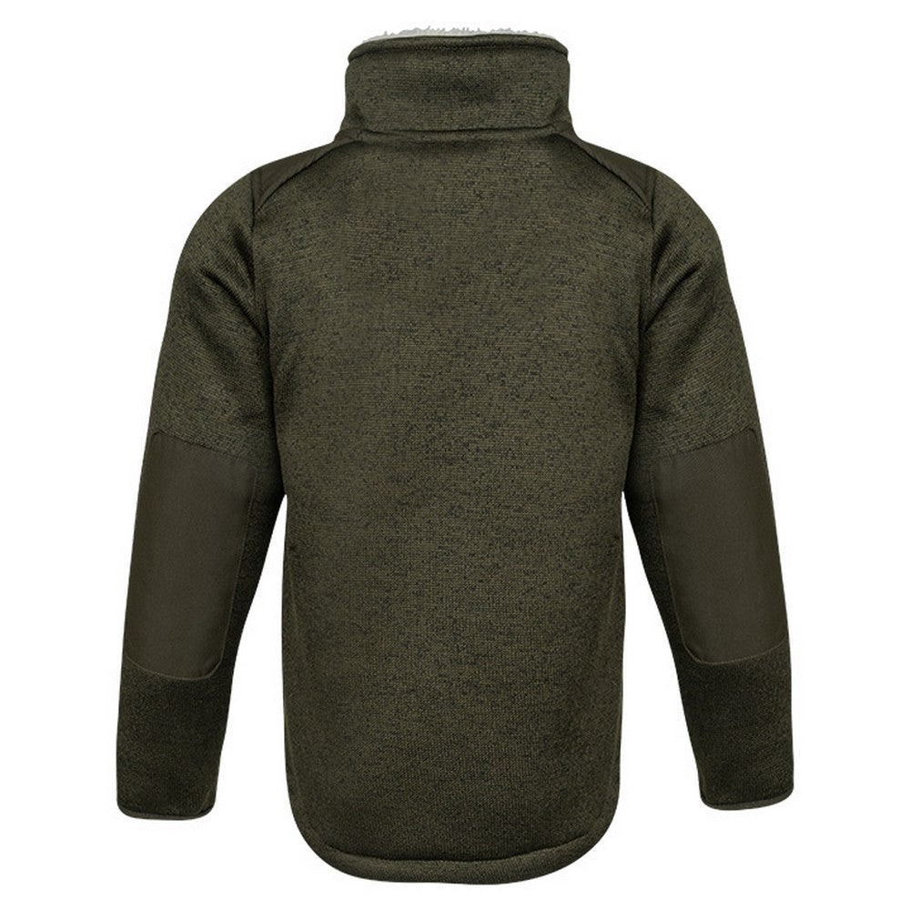 Dark Olive - Back - Jack Pyke Childrens-Kids Scandinavian Fleece Jacket