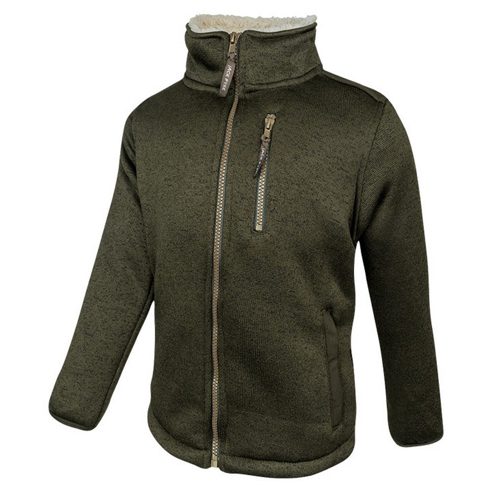 Dark Olive - Lifestyle - Jack Pyke Childrens-Kids Scandinavian Fleece Jacket