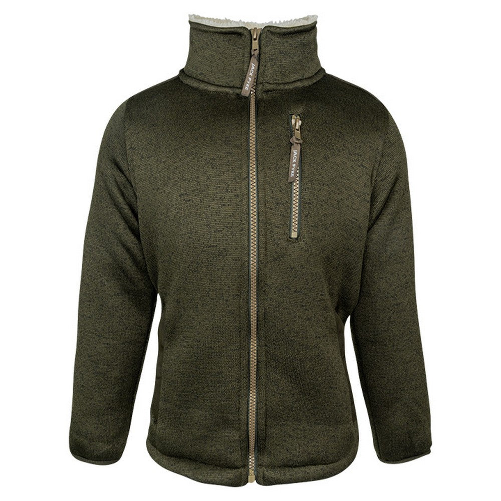 Dark Olive - Front - Jack Pyke Childrens-Kids Scandinavian Fleece Jacket
