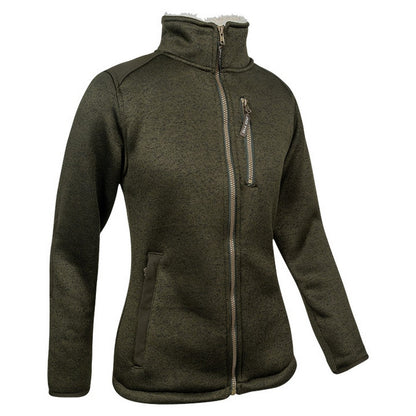 Dark Olive - Side - Jack Pyke Womens-Ladies Scandinavian Fleece Jacket