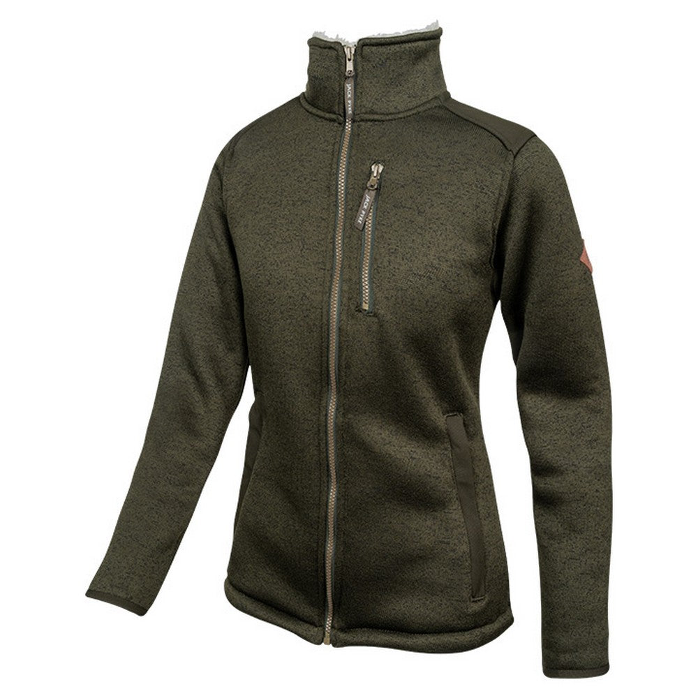 Dark Olive - Lifestyle - Jack Pyke Womens-Ladies Scandinavian Fleece Jacket