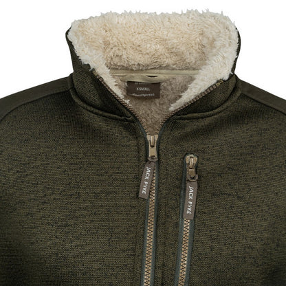 Dark Olive - Pack Shot - Jack Pyke Womens-Ladies Scandinavian Fleece Jacket