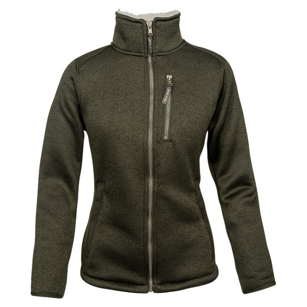 Dark Olive - Front - Jack Pyke Womens-Ladies Scandinavian Fleece Jacket