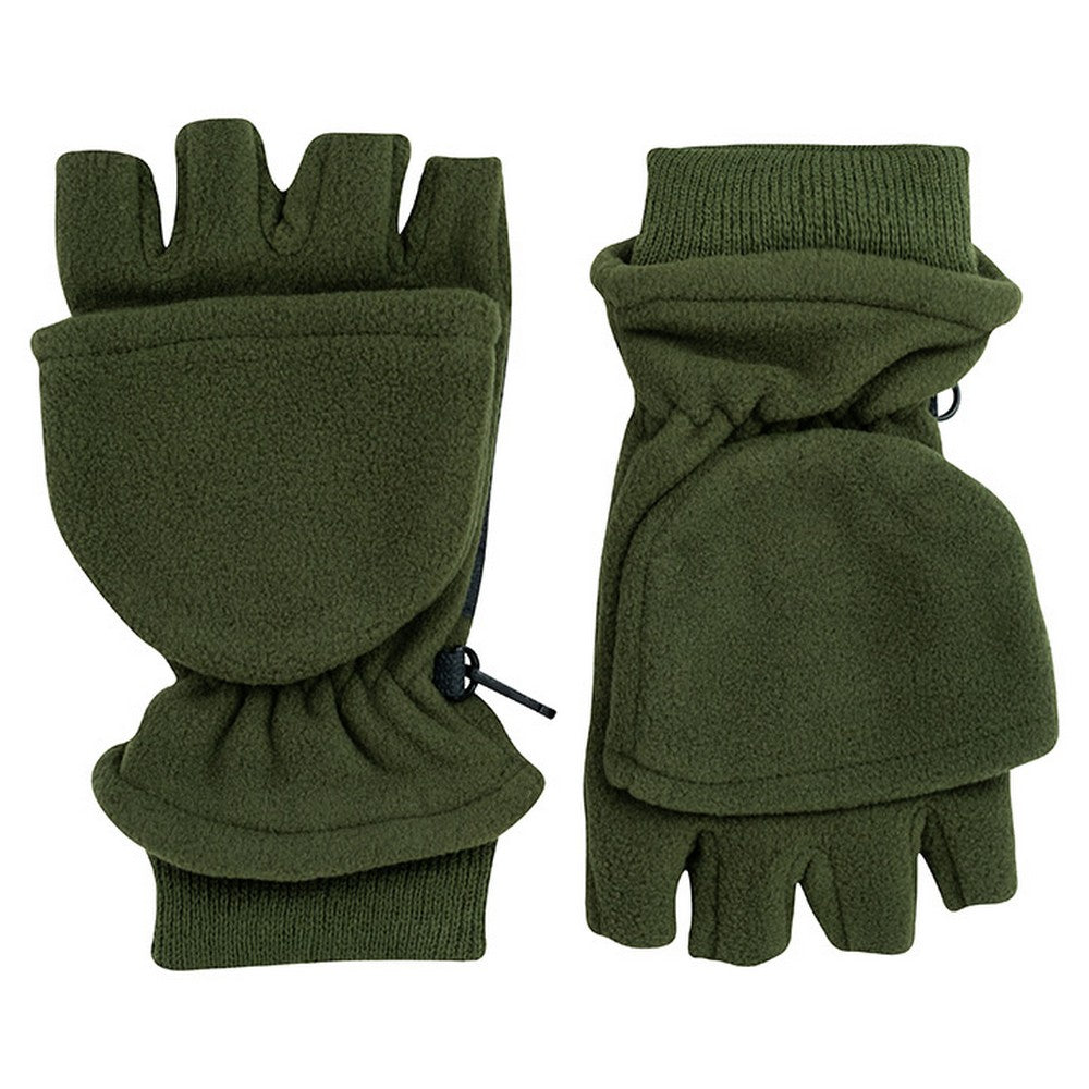 Green - Lifestyle - Jack Pyke Mens Shooters Fleece Plain Mittens