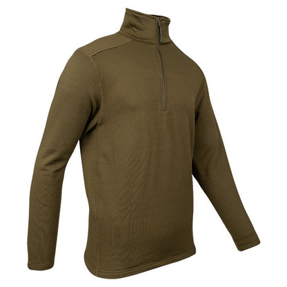 Green - Side - Jack Pyke Mens Waffle Fleece Top