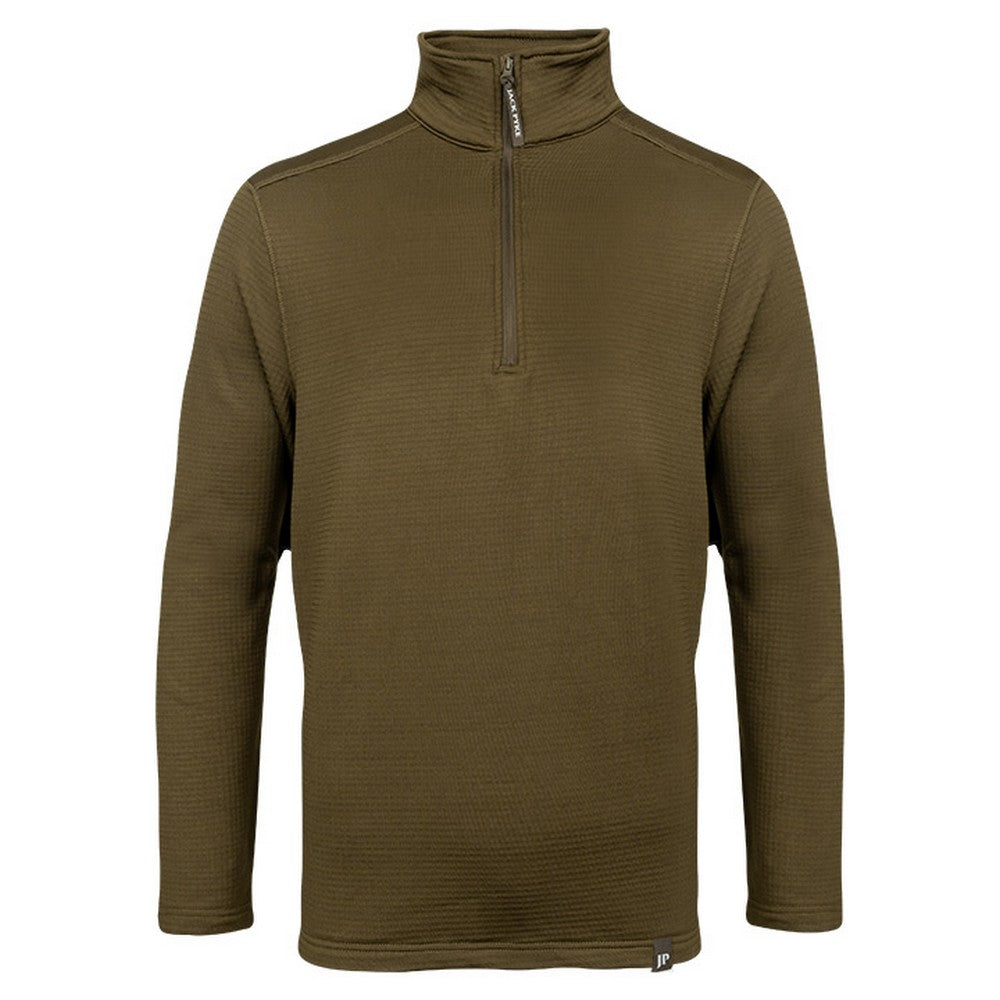 Green - Front - Jack Pyke Mens Waffle Fleece Top