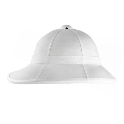 White - Back - Mil-Com Wolseley Cotton Pith Helmet