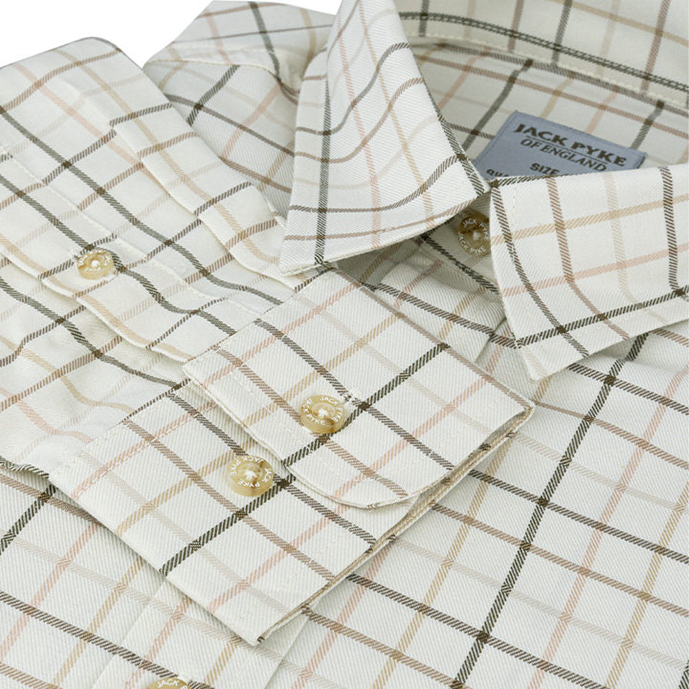Brown - Side - Jack Pyke Womens-Ladies Countryman Checked Shirt