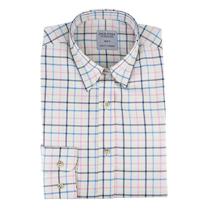 Navy - Back - Jack Pyke Womens-Ladies Countryman Checked Shirt