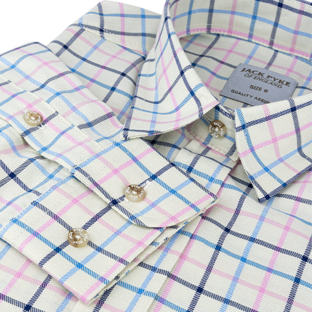 Navy - Side - Jack Pyke Womens-Ladies Countryman Checked Shirt