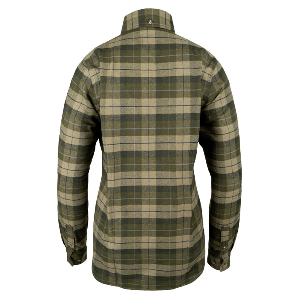 Green - Back - Jack Pyke Womens-Ladies Bleasdale Flannel Heavy Shirt