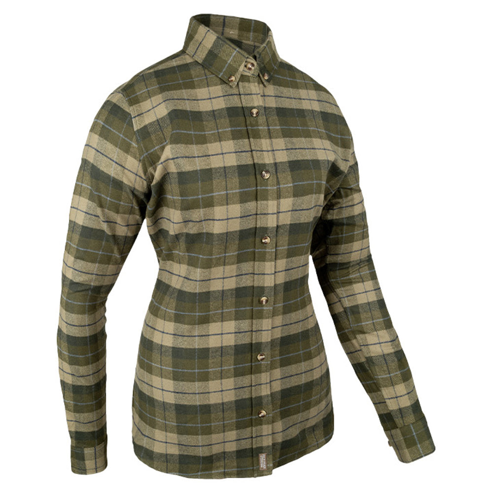 Green - Lifestyle - Jack Pyke Womens-Ladies Bleasdale Flannel Heavy Shirt