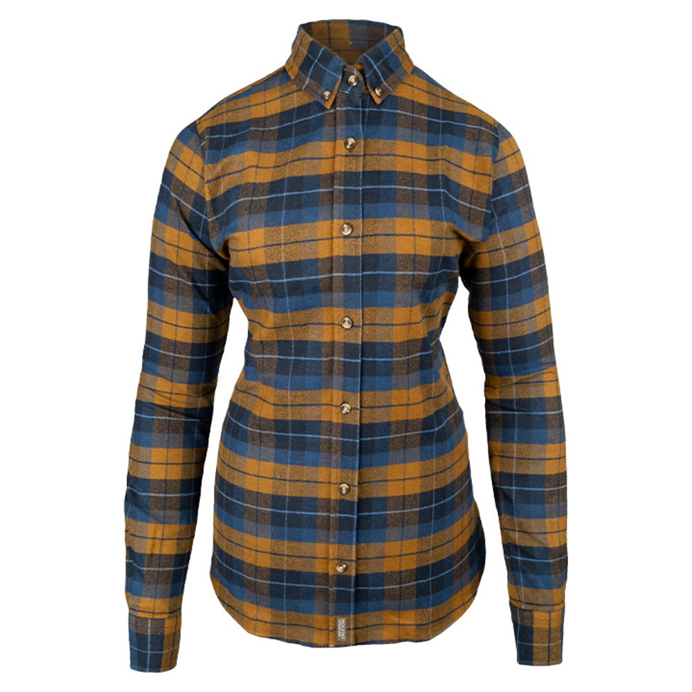 Navy - Front - Jack Pyke Womens-Ladies Bleasdale Flannel Heavy Shirt