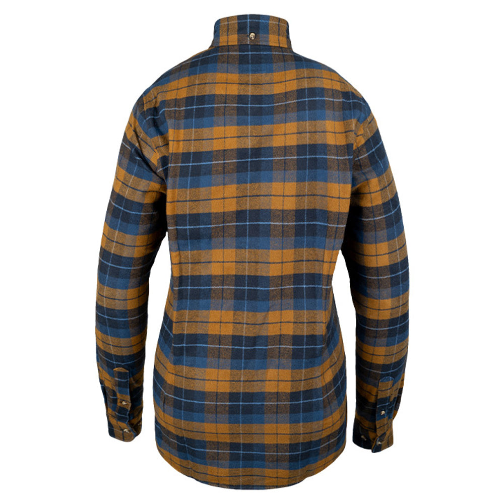 Navy - Back - Jack Pyke Womens-Ladies Bleasdale Flannel Heavy Shirt
