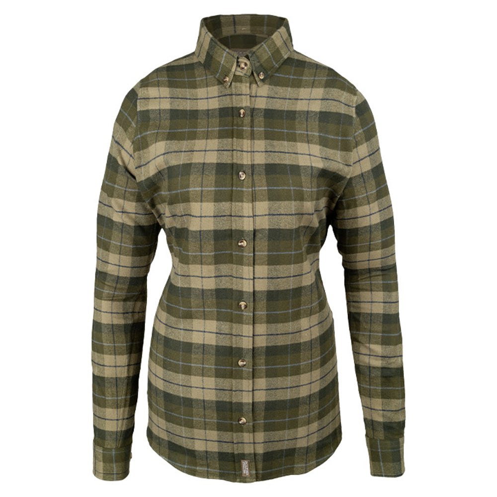 Green - Front - Jack Pyke Womens-Ladies Bleasdale Flannel Heavy Shirt