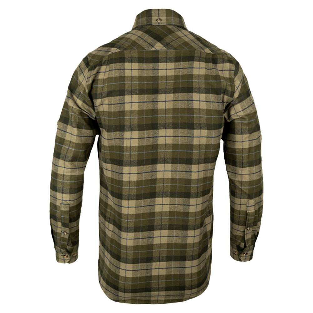 Green - Back - Jack Pyke Mens Bleasdale Checked Flannel Heavy Shirt